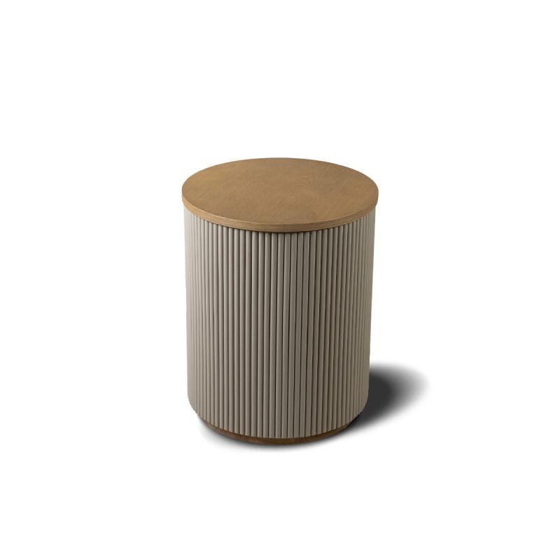 Round Storage Side Table