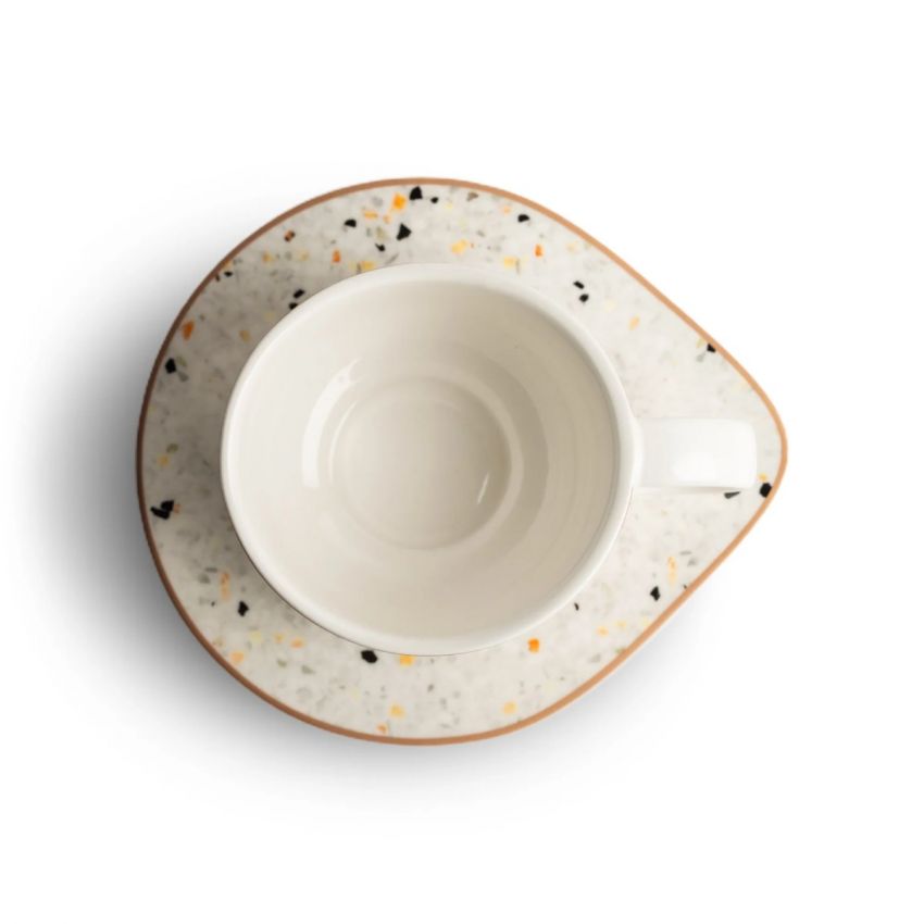 Terrazzo Ceramic Tea/Coffee Cup Orange