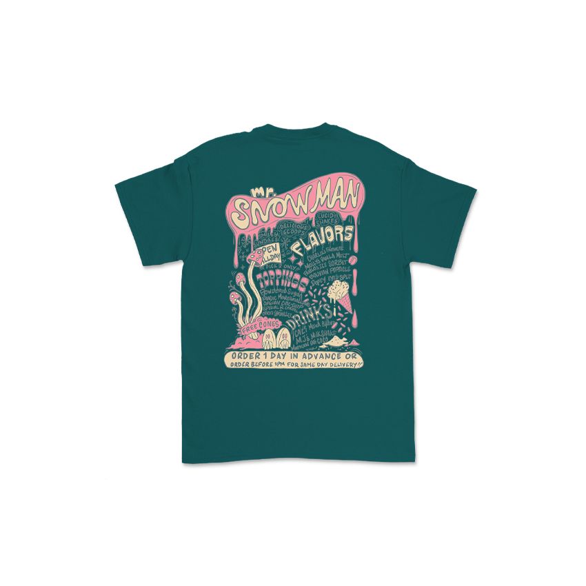 Mr. Snowman Sea Green T-Shirt