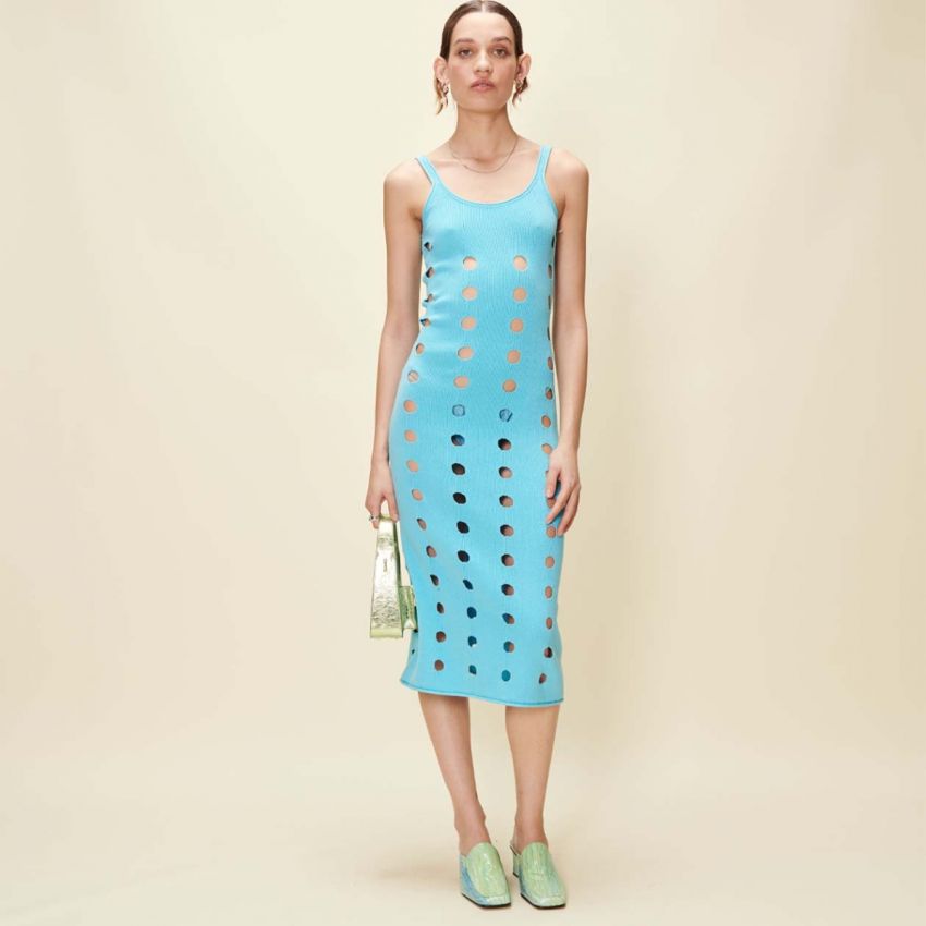 Canopy Midi Knit Dress - Lido Blue
