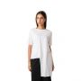 Asymmetric Solid Short Sleeve T-Shirt - White