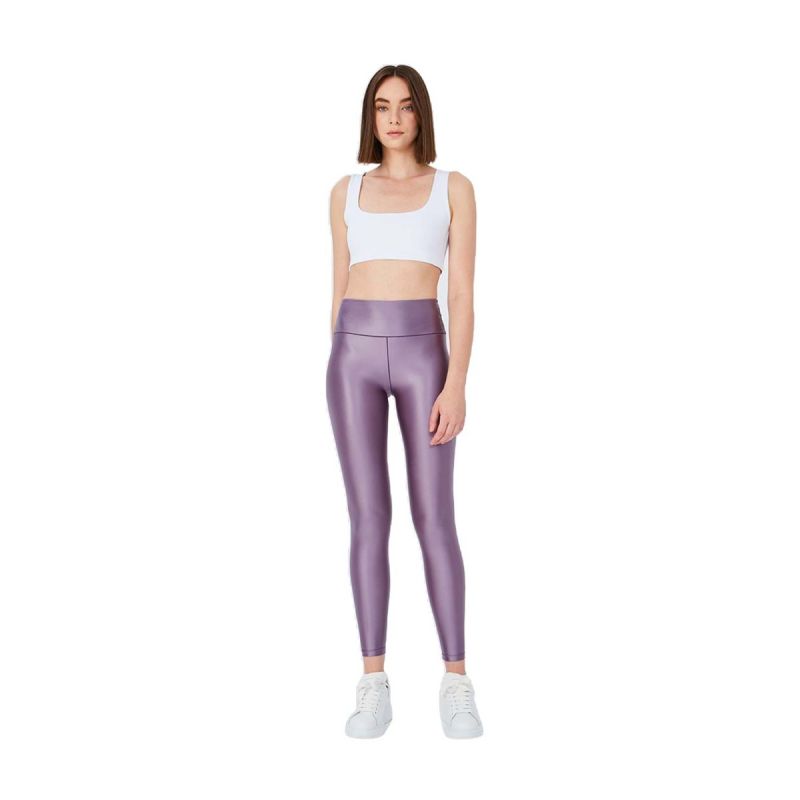 Leather X Lilac Leggings - S